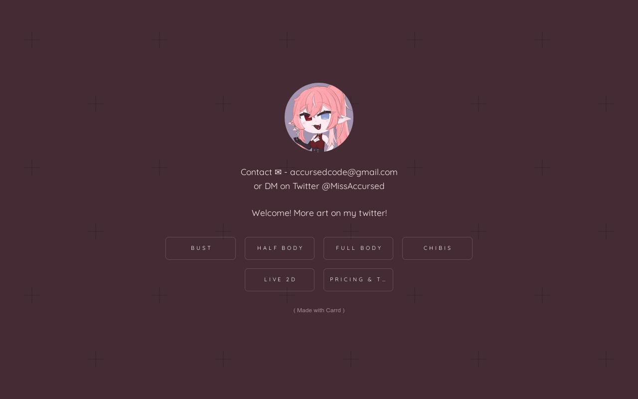 Carrd profile picture for @accursed